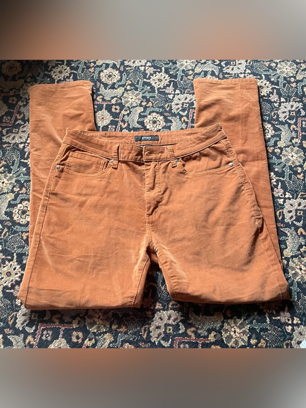 Rust-Colored Corduroy Pants